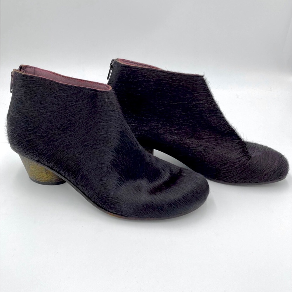 Walk London | Brown mohair booties